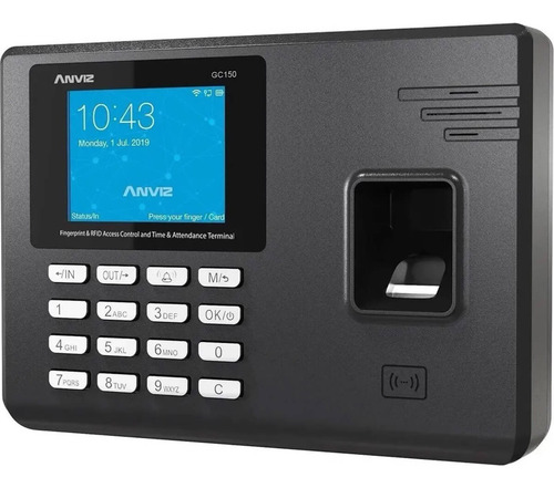 Control De Accesos Y Horario Wifi Anviz Gc150 Salida Rele Negro