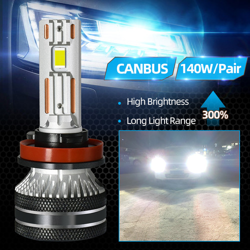 2 Peças De Farol Led K5c K6c K7c K8c K9c H7 H11 9005 Hb3 H4