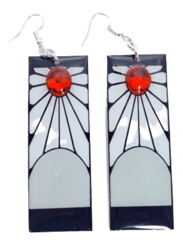 Imagen 1 de 2 de Demon Slayer Aretes Kamado Tanjiro Cosplay Pendiente Sol Sun
