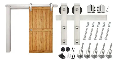comprar Guia Puerta Corrediza Kit Granero Acero Inoxidable 2 Mts Oferta
