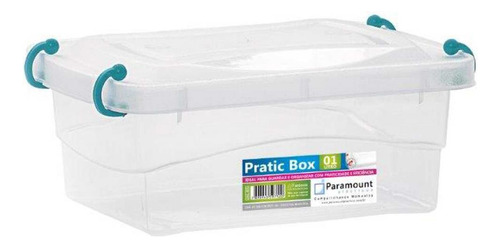 Caixa Plastica Multiuso Pratic Box 1l 18x13x7cm