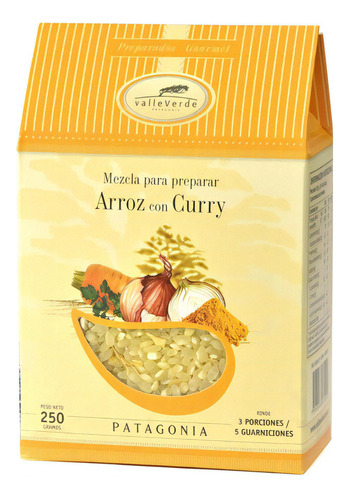 Arroz Con Curry Valle Verde 250 Grs Patagonico