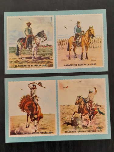 Postal Gauchos A Caballo Criollos Lote X 2 Excelentes (Usado)