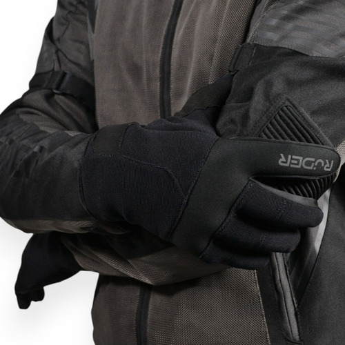 Guantes Moto Ruder Rocket Táctiles Livianos Color Negro Talle S