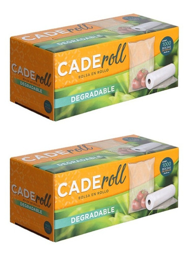 2000 Bolsas Desechables Degradables Caderoll, Pack 2x1000