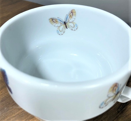 Kit 6 Bowls / Tigelas Porcelana Decor Borboletas