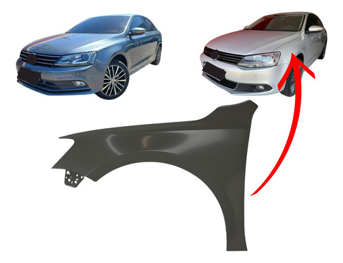 Paralama Jetta Highline 2011 2012 2013 Sem Furo Esquerdo
