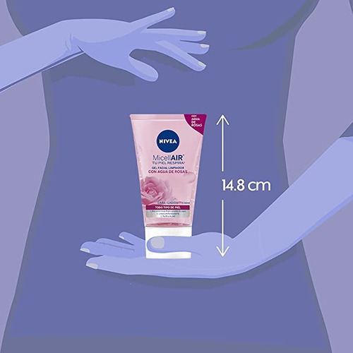 Gel Facial Limpiador Nivea Agua De Rosas 150 Ml Todos Tipo De Piel Día/noche