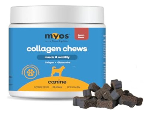 Myos Canine Muscle & Mobility Chews Colágeno Natural Y Gluco