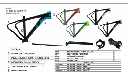 Kit De Marco Gw Hawk Rin 29 En Aluminio Cuotas sin inter s