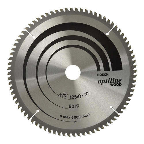 Imagen 7 de 8 de Hoja Sierra Circular Bosch 10p 254mm 80d Madera + Regalo