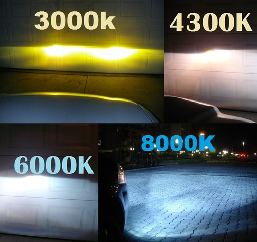 Imagem 2 de 5 de Lampada Xenon 4300k 6000k 8000k H3 H4-2 H7 H8 H11 Reposiçã...