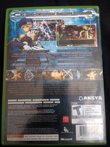 Blazblue Calamity Trigger Para Xbox 360 (Usado)