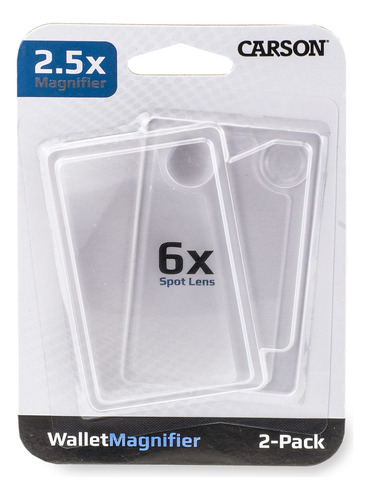 Lupa Para Billetera Lamina Lectura Compacta Carson Zoom 2.5x