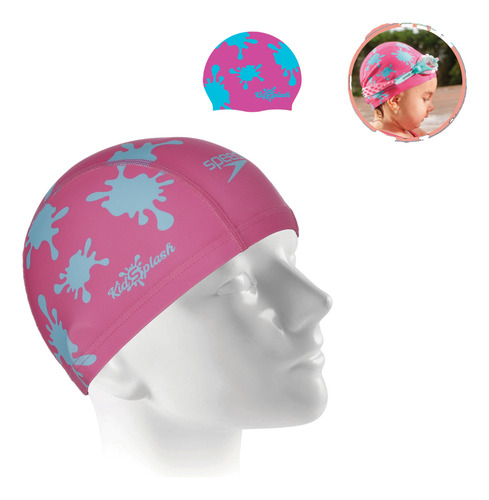 Touca de natação Splash Cap - Speedo Cor Rosa Desenho Florido Infantil