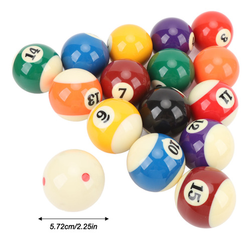 Juego De Pelotas De Billar, 16 Piezas, Resina De Billar, 2.2