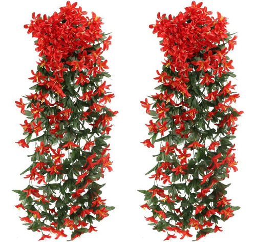 2 Pcs Flores Artificiales Decorativas Lirio Flores De Seda