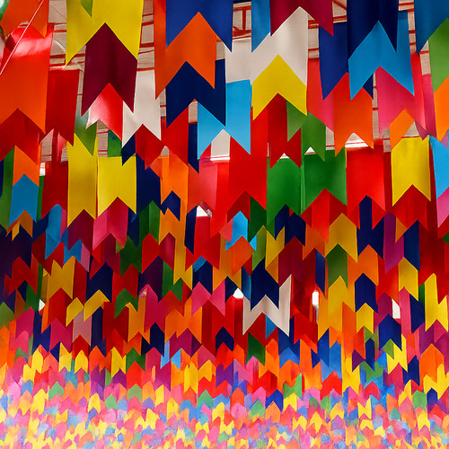 Bandeirinha de Papel e Seda Festa Junina São João 300m