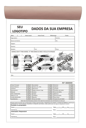 Checklist Personalizado / Guincho / 50 Talões 3x25
