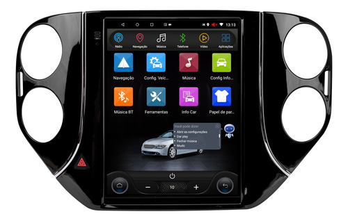 Multimidia Tesla Tiguan 12/17 Android 2gb Carplay 9.7p Voz