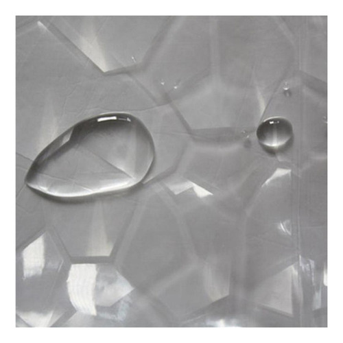 Cortina De Chuveiro Transparente Branco 180x200cml