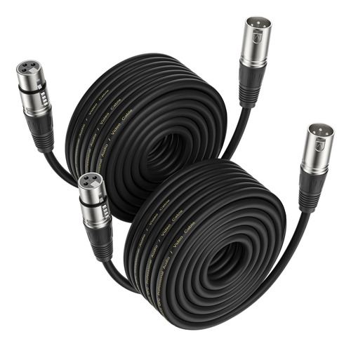 Nuosiya Xlr Cables 2 Paquetes De 2 Cables Xlr Equilibrados E