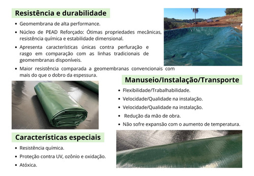 Lona Geomembrana 27,5x12 0,65mm Núcleo Trançado Tanque Lago