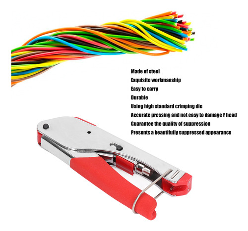Pinza De Compresión Rg59/rg6 Sq-518a Para Cables