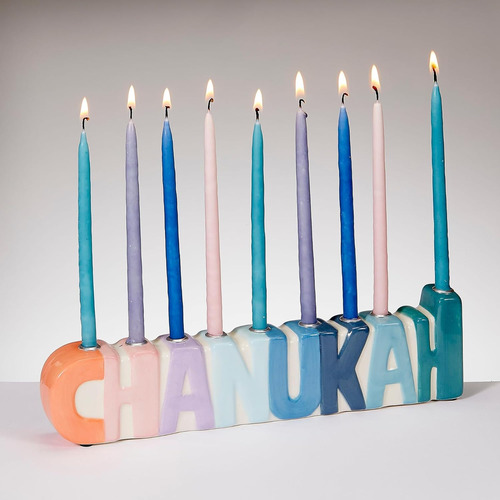 Rite Lite - Velas De Hanukkah Pastel Sin Goteo | Colores Sim