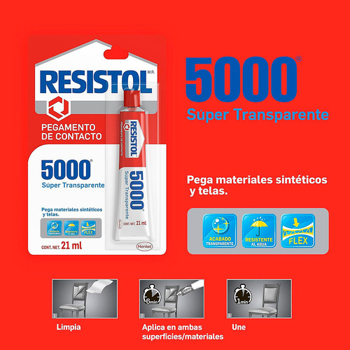 Pegamento Resistol 5000 Transparente Tubo 21 Ml