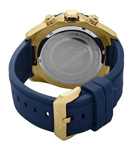 Reloj De Cuarzo De Acero Inoxidable Con Correa De Silicona