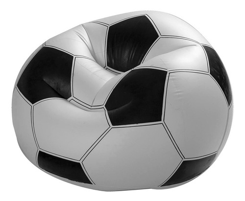 Sillón Inflable Puff Redondo Interior Pelota Football Intex