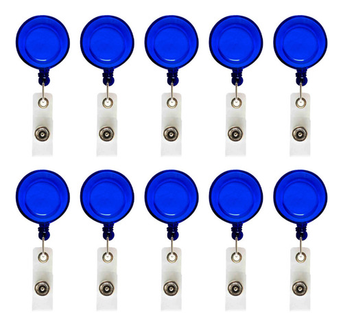 Pack 10 Yoyo Portagafete For Promotional Colores Traslucido Color Azul