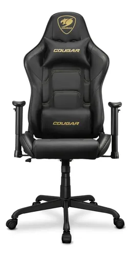 Cadeira Gamer Armor Elite Royal Preto E Dourada Cougar