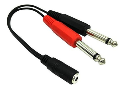 Comeap 3.5mm (mini) 1/8  Trs Stereo Female A 2x 6.35mm 1/4