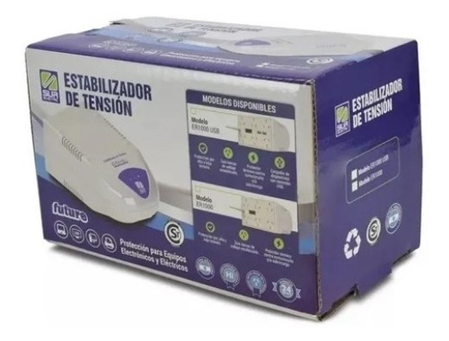 Imagen 2 de 6 de Estabilizador De Tension Future 1000w 6 Bocas