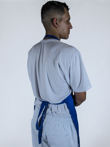 Avental Oxford C/bolso Reforçado Cozinha Churrasqueiro Cor Azul