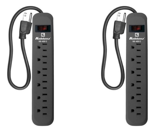 Multicontacto Koblenz Ss-420 C Paquete 2 Piezas Color Gris
