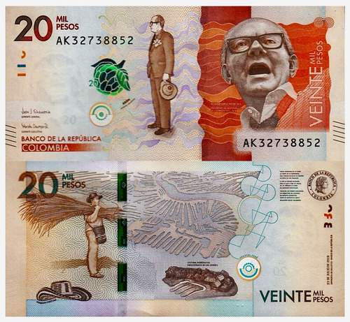 Colombia - 20.000 Pesos - Año 2019