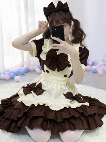 Vestido De Sirvienta Tallas Grandes 4xl Mujer Kawaii Lolita