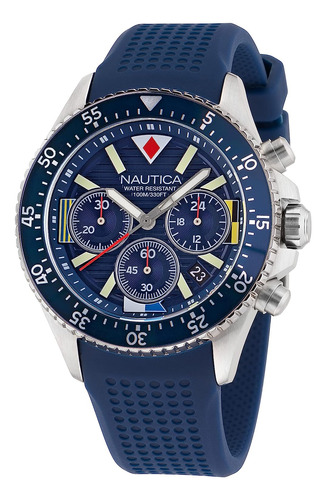 Reloj Pulsera  Nautica Napwps302 Del Dial Azul