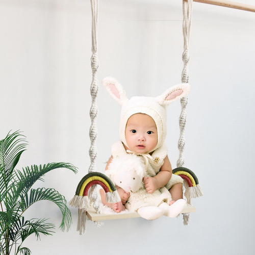 Photo Theme Props Accesorios Sillas De Columpio De Madera