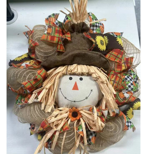 Corona De Acción De Gracias De Otoño En Y, Corona De Espanta
