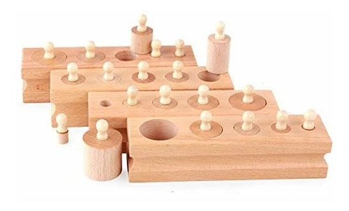 Juguete Educativo - Bloque De Minicilindro Adena Montessori 