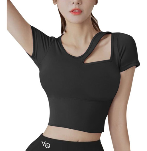 Playera Crop Top Deportivo Gym Playa Vanquish V Q   D012 Am7