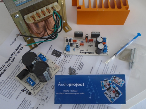 Imagen 3 de 5 de Amplificador Audioproject 200w /4ohms Fuente Trafo Disipador