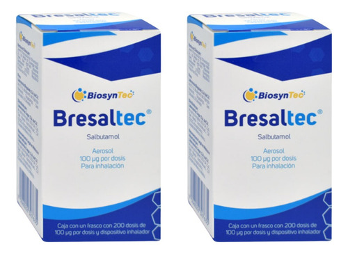Salbutamol 100 Ug Bresaltec Con Inhalador 200 Dosis 2 Pack