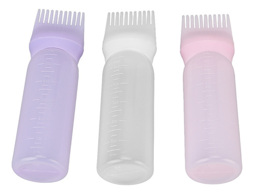 Gs Botella De Peine Para Teñir El Cabello, 3 Piezas,