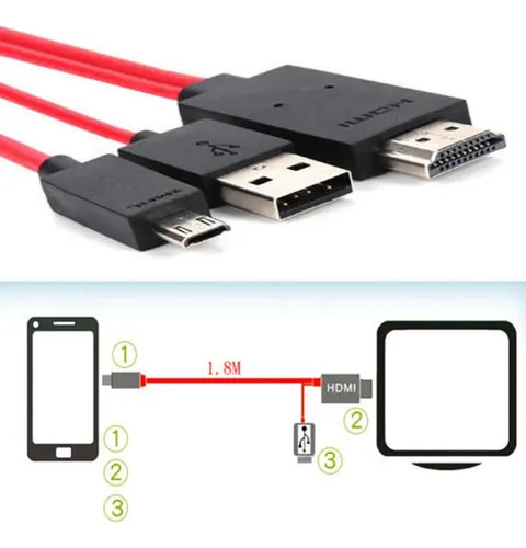 Tv Av Cable Micro Usb A Hdtv Adaptador Para Samsung Note 2 3