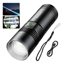 Comprar Philips Linterna Tactica Linternas Potentes Led Recargable Impermeable 1000lm 20w Brillo Fuerte Alcance Luz Blancasúper Largo Esencial Para La Pesca Al Aire Libre Negro Aleación De Aluminio Sfl-5112